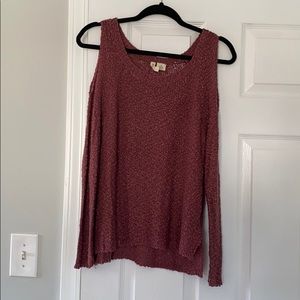 Off-the-shoulder sweater